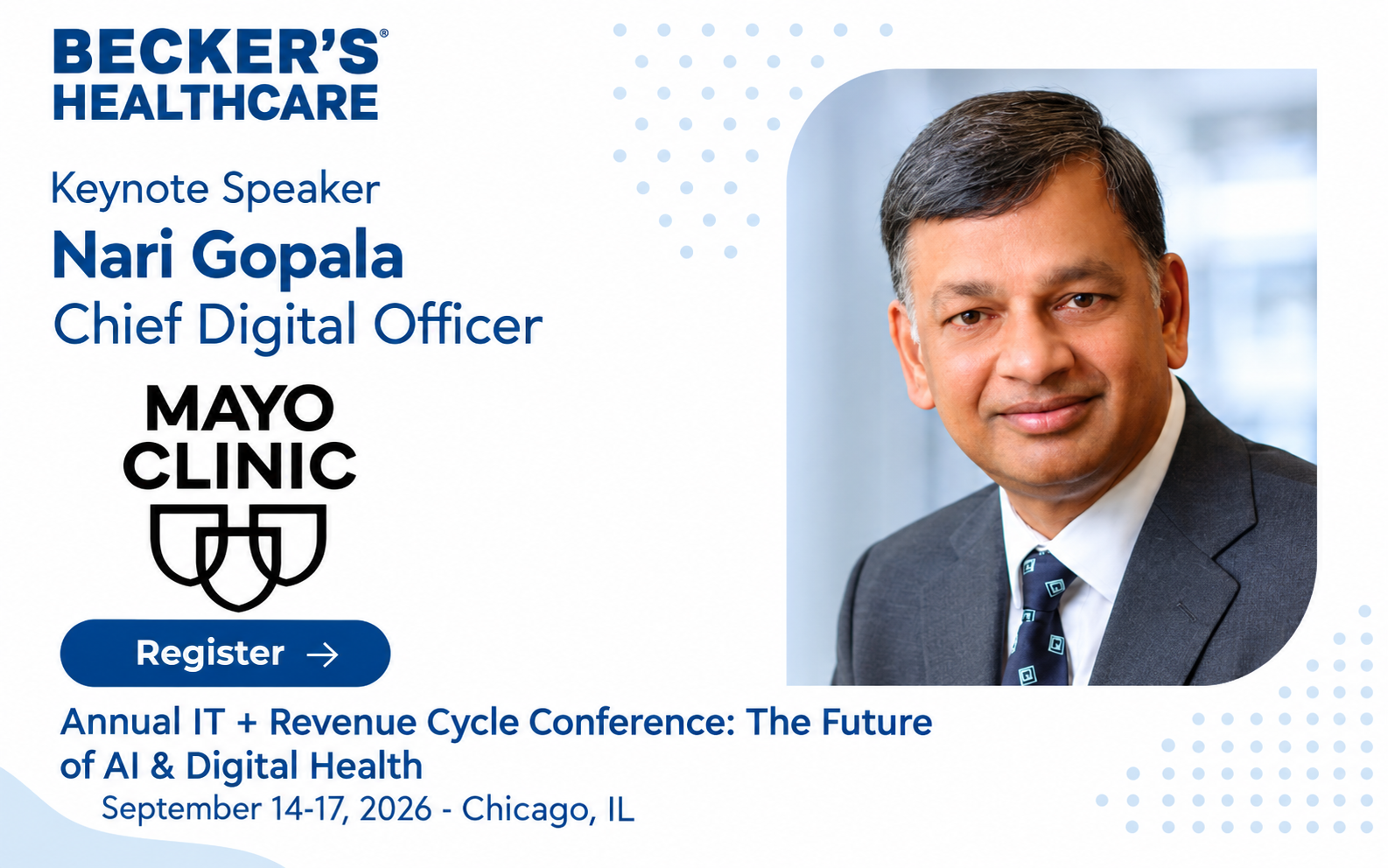 Narayanan Gopala Mayo Clinic Chief Digital Officer leading digital healthcare transformation